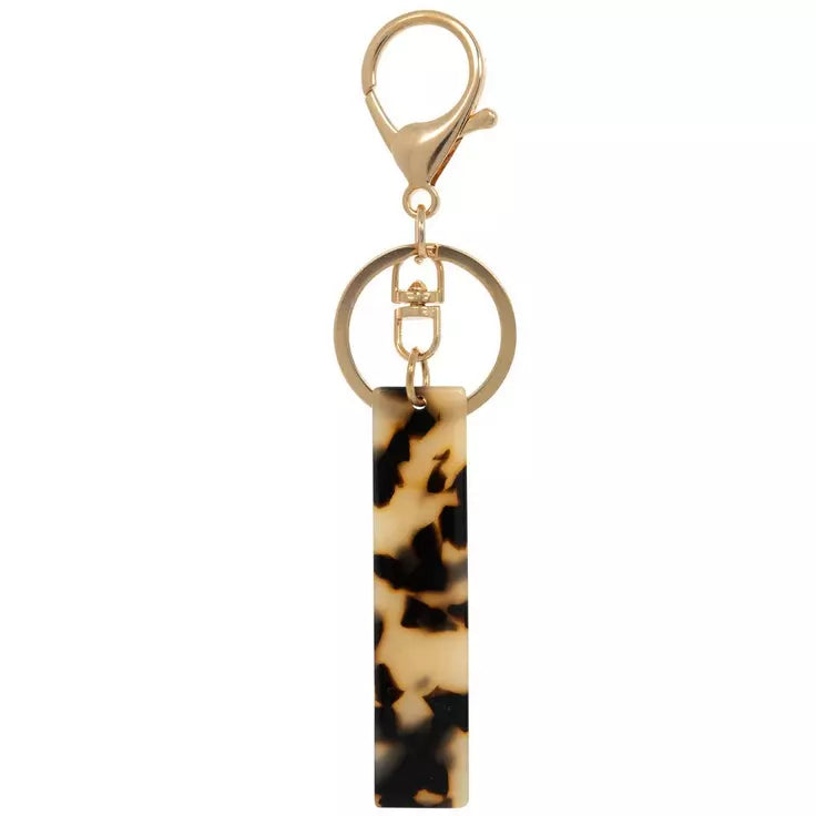 Leopard print letter acrylic keychain