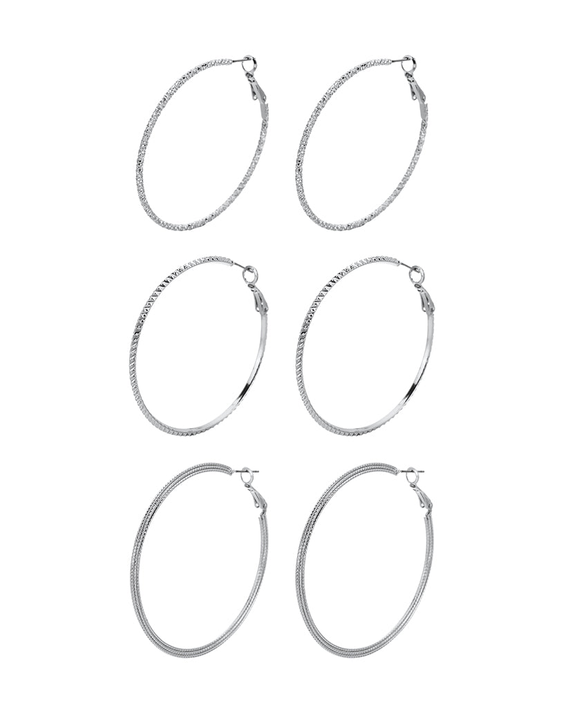 Three pairs of earrings jewelry