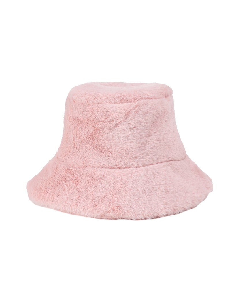 AW fake fur bucket hat