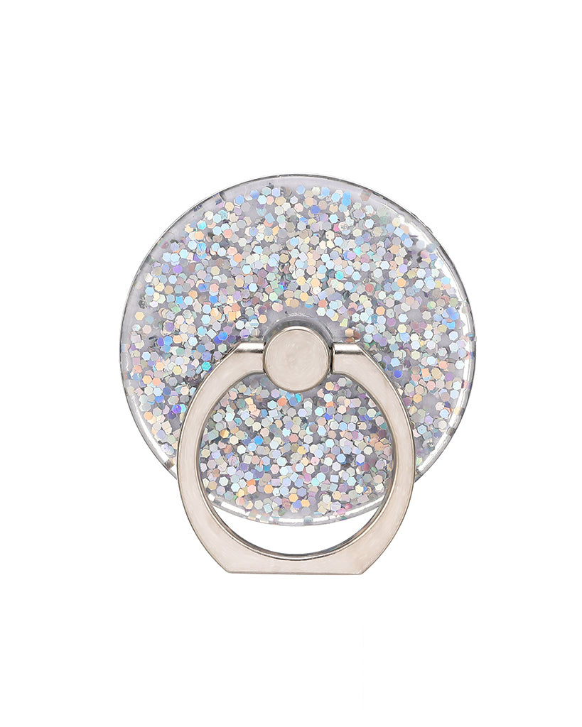 Glitter round phone ring holder