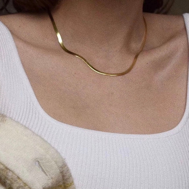 Herringbone Snake Necklace / Choker (2 styles)