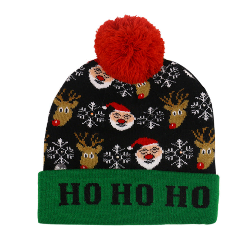 Christmas moose knit hat