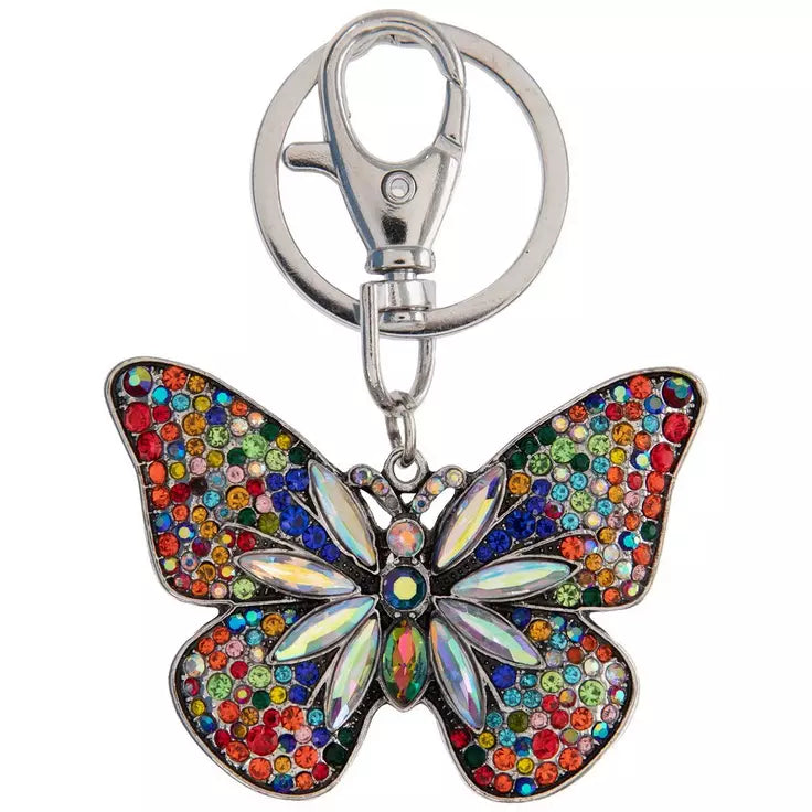 Butterfly alloy key chain