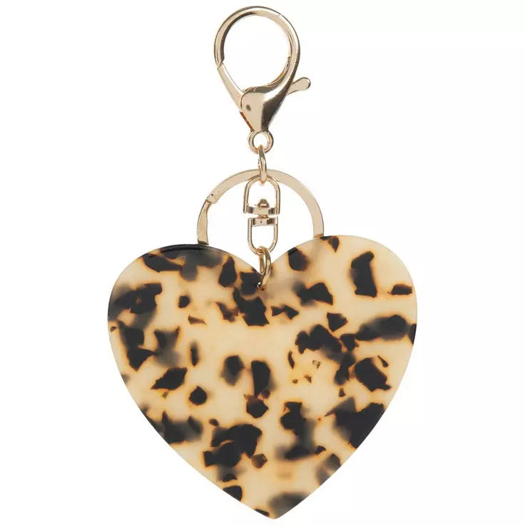 Leopard print letter acrylic keychain