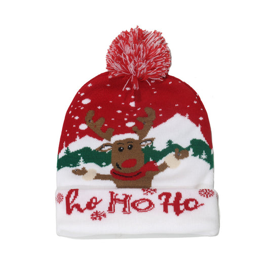 Christmas moose knit hat