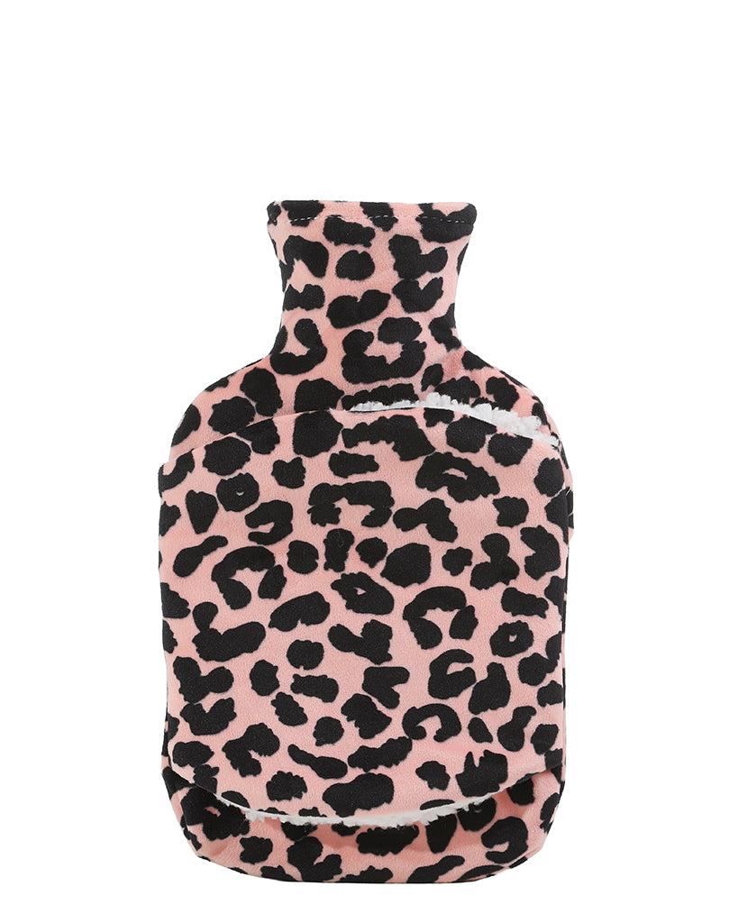 leopard print hot-water bottle