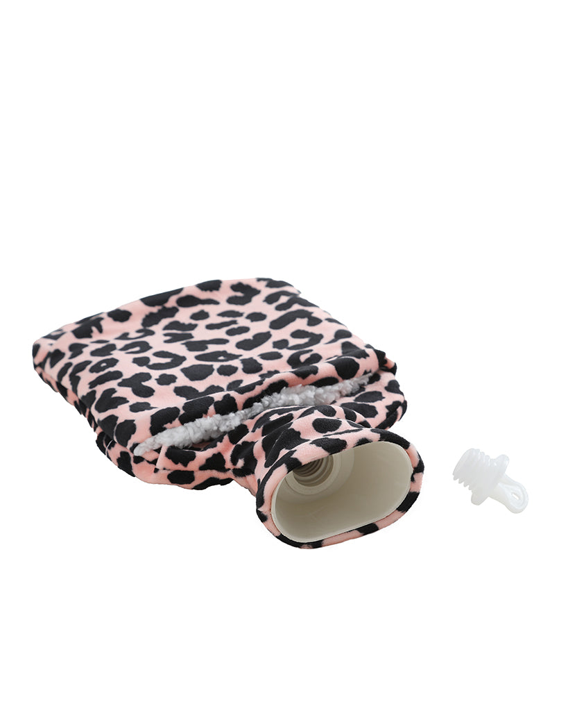 leopard print hot-water bottle