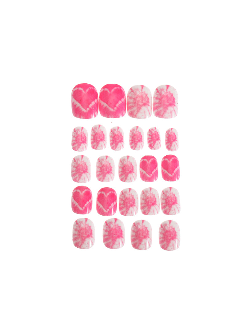Children Acrylic Fake Nails Press on Pre-glue Full Cover Glitter Gradient Color Rainbow Short Sticky Fake Nails Kids Nails Set for Little Girls - Colorful Rainbow Series