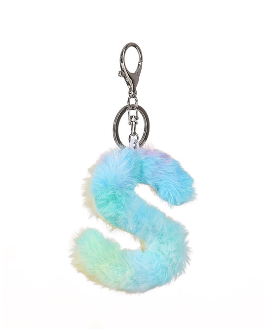 Colored plush letter keychain