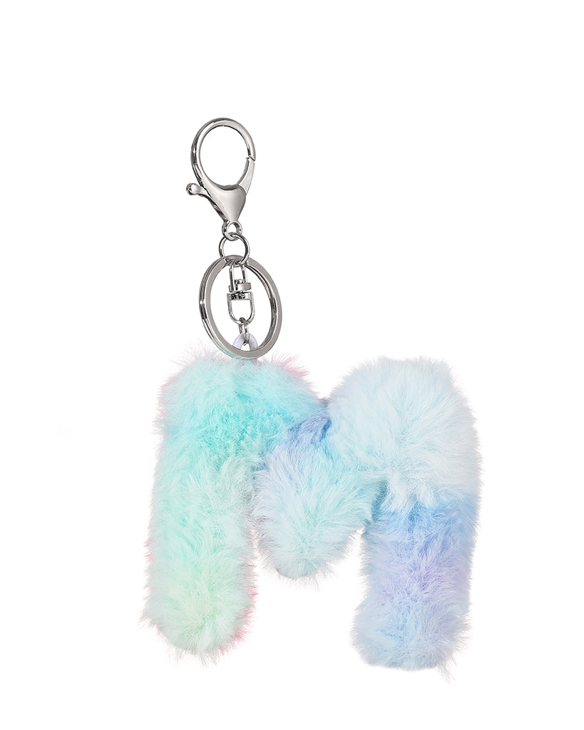 Colored plush letter keychain