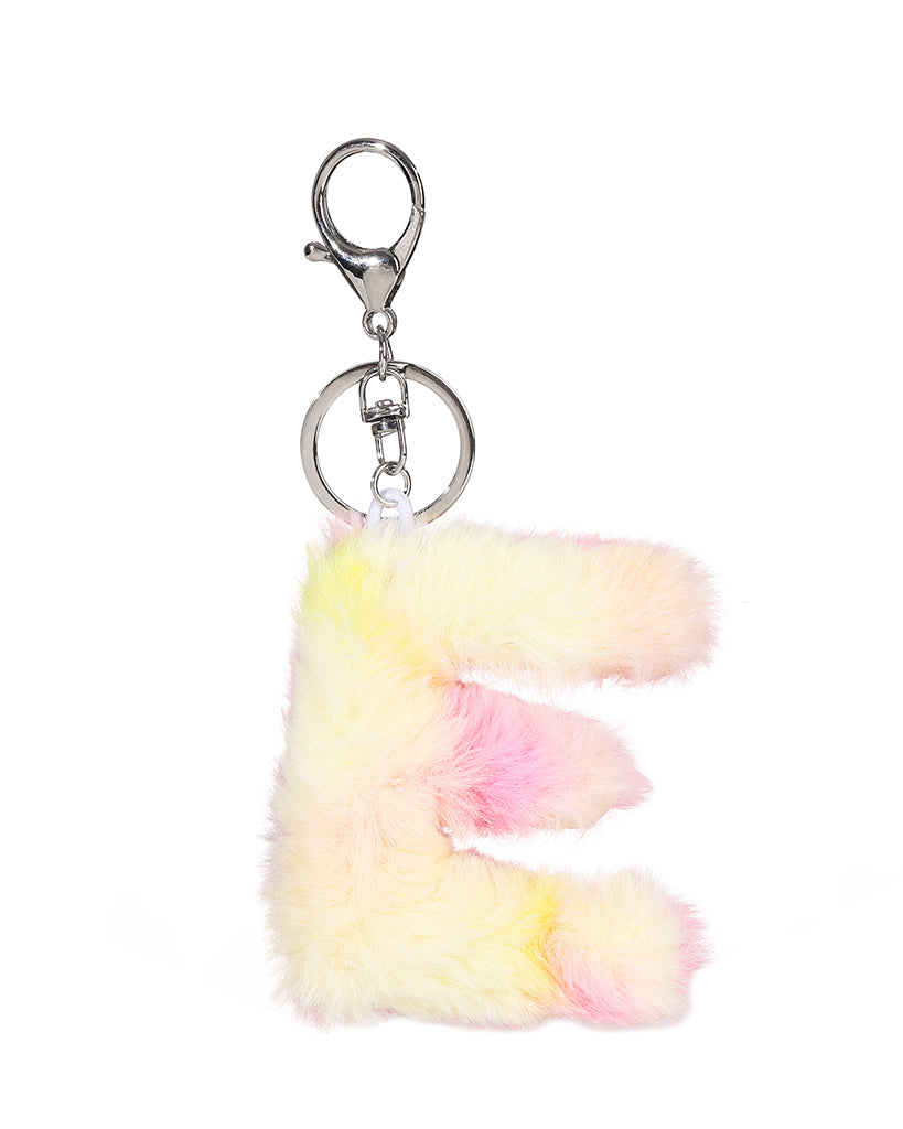 Colored plush letter keychain