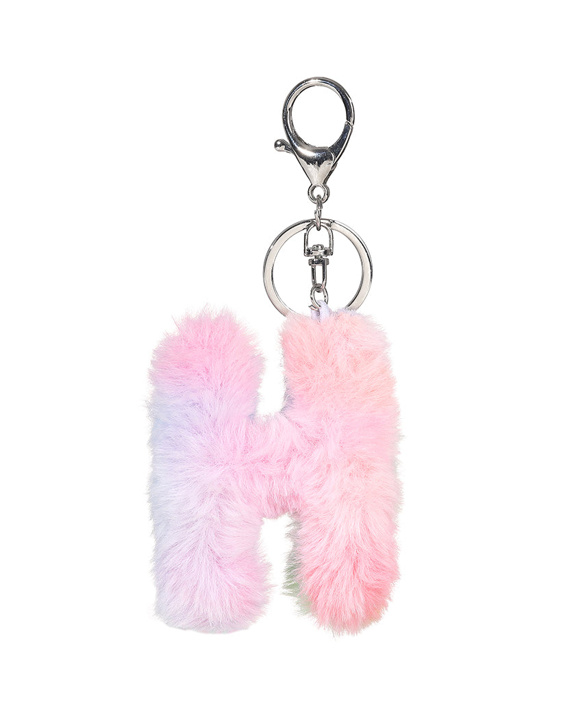 Colored plush letter keychain