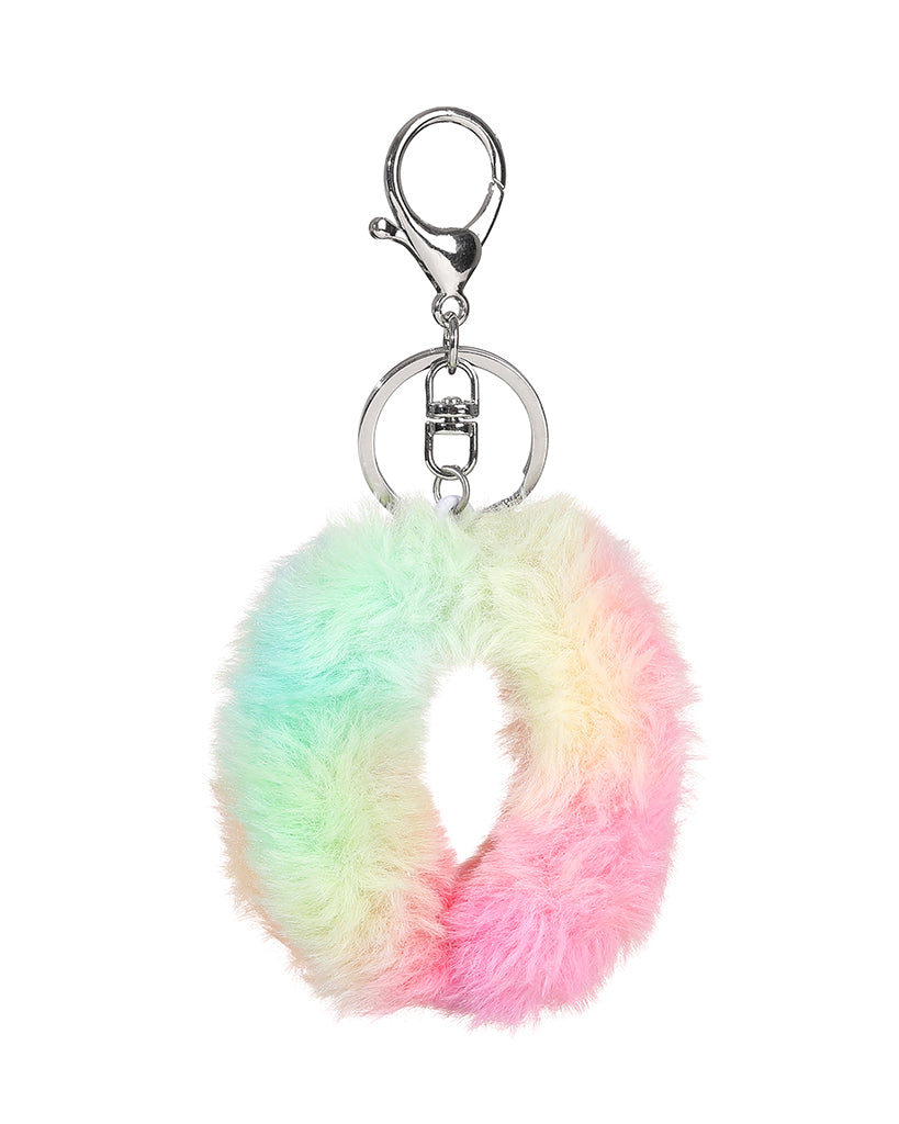 Colored plush letter keychain