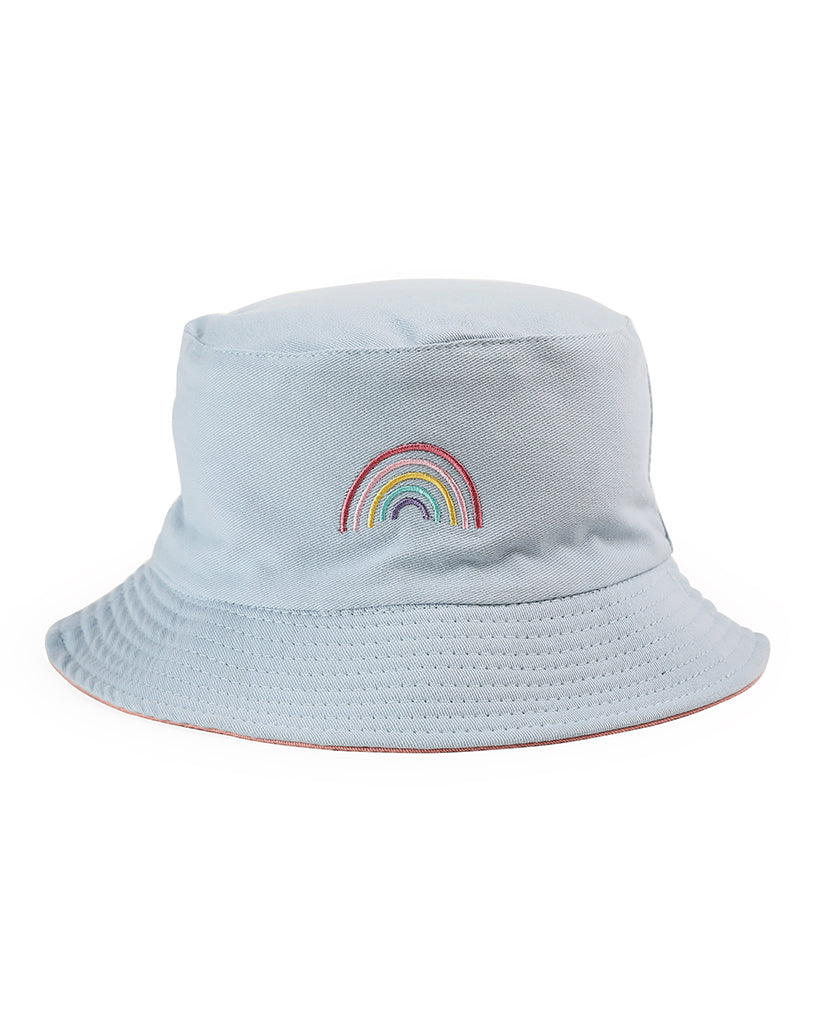 Rainbow embroidered bucket hat