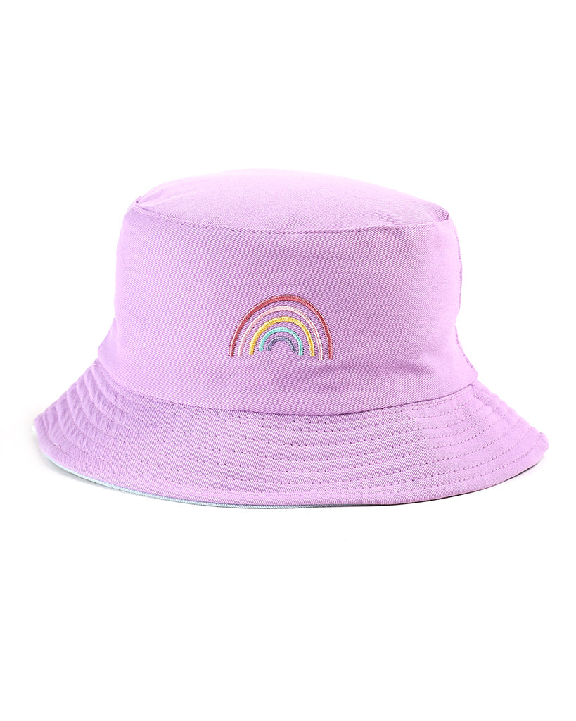 Rainbow embroidered bucket hat