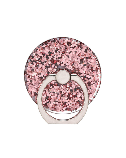 Glitter round phone ring holder