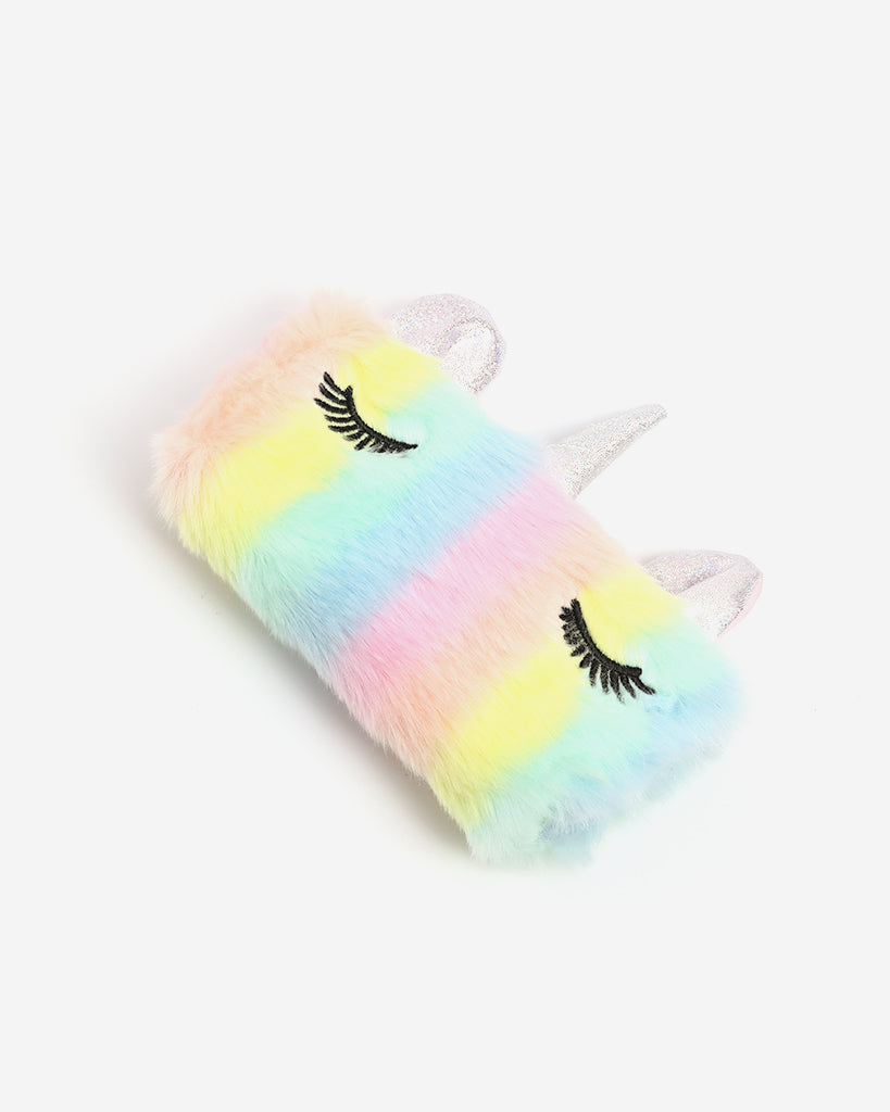 Rainbow Note book fur cover unicorn