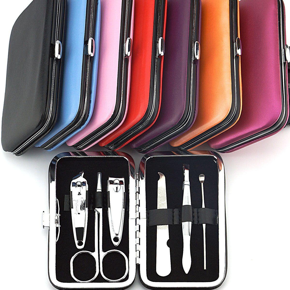 7pcs/set Rose Gold Portable Manicure & Beauty Tool Kit, Personal Care Tools For Ear Cleaning, Foot Care, Nail Grooming