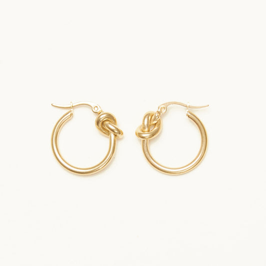 French Knot Hoop Earrings