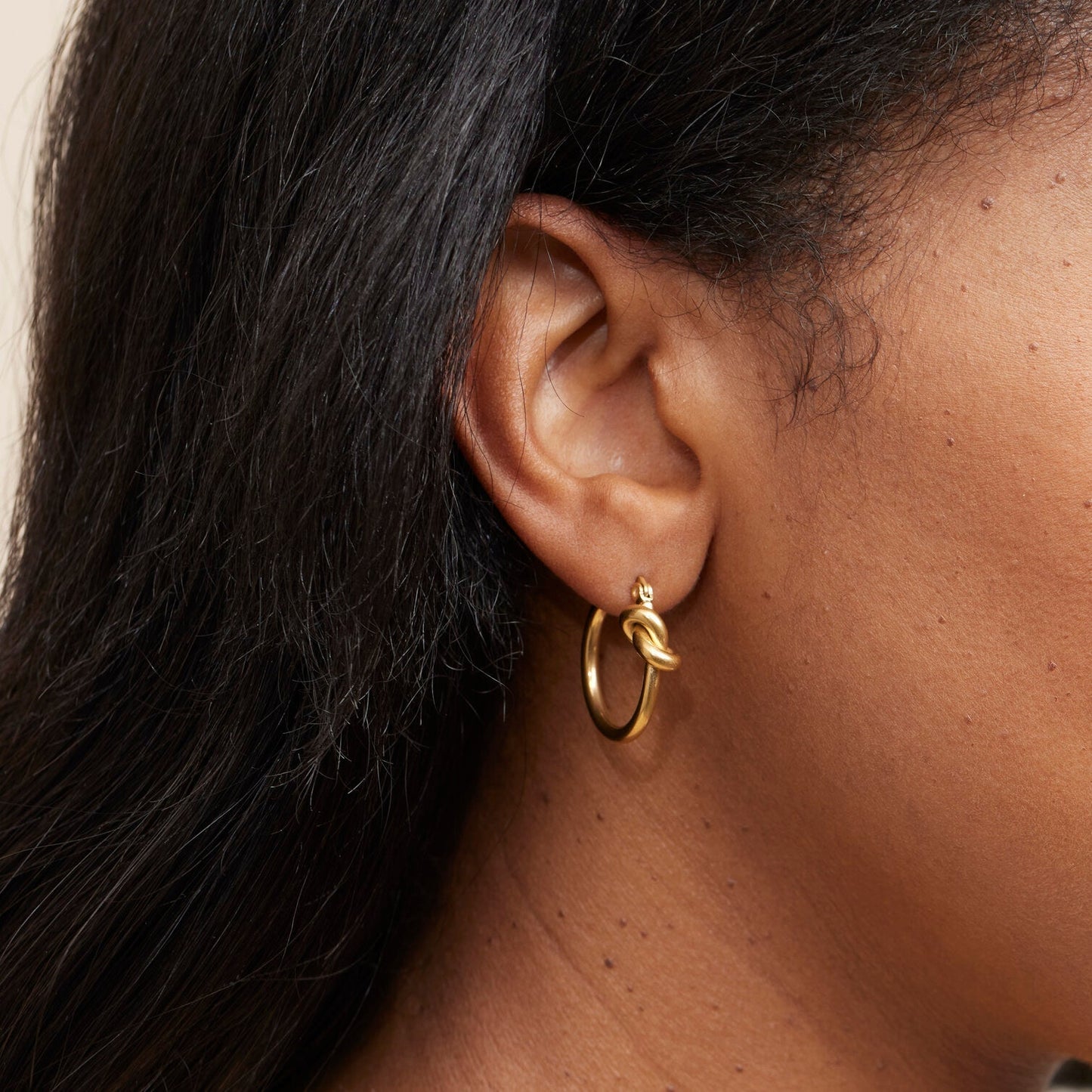 French Knot Hoop Earrings