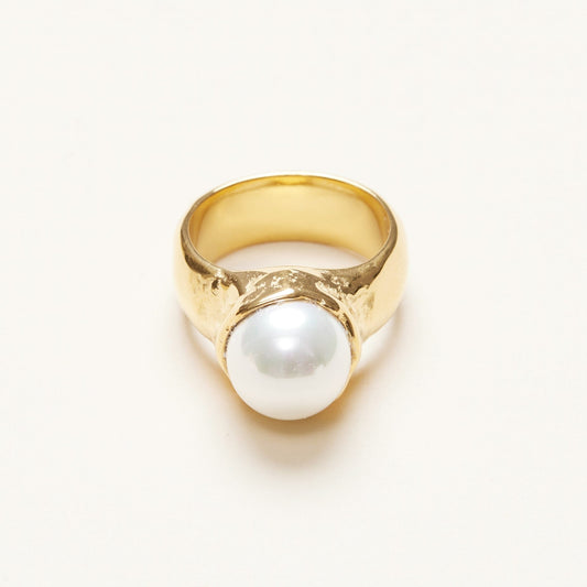 Vintage Pearl Signet Ring